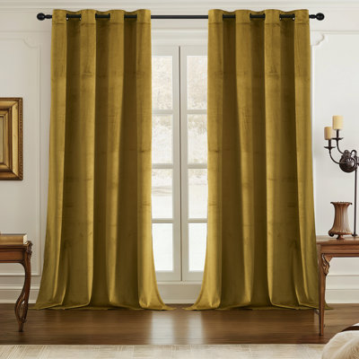 Velvet Room Darkening Curtain Panel Pair
