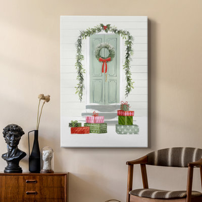Festive Front Door Collection B -Custom Wrapped Gallery Cavas