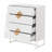 Wood Console Table with 4 Drawers,White