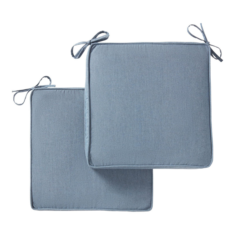 Sunbrella Outdoor Dining Chair Seat Pad, Spectrum Denim