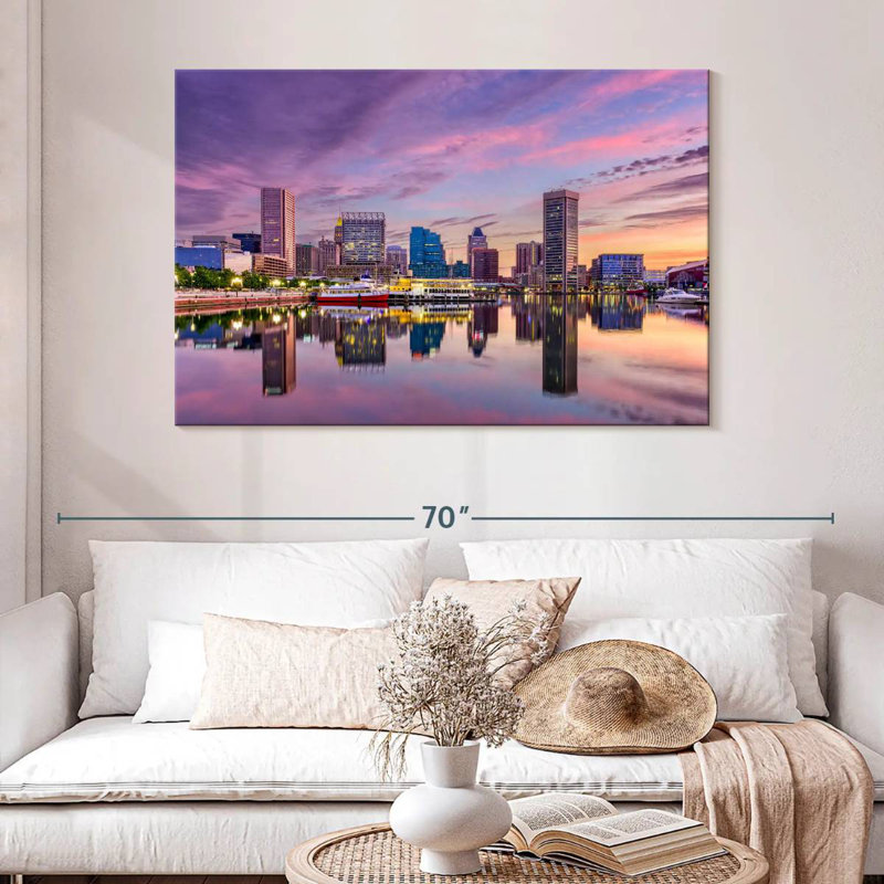 Kavia Baltimore Skyline, H 32 po x l 48 po