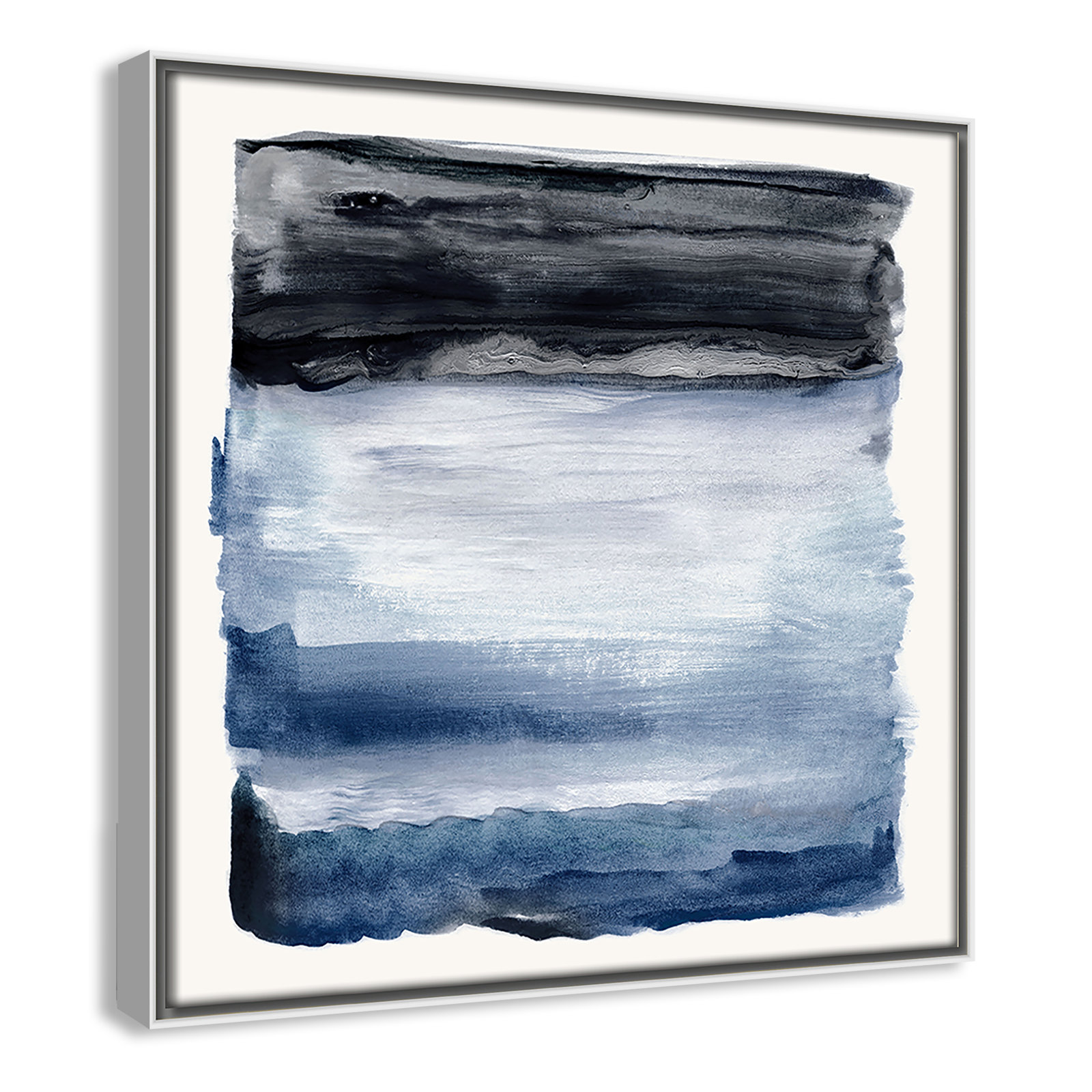 Navy Sky I Print by Nan, White, 13.5" H x 13.5" W