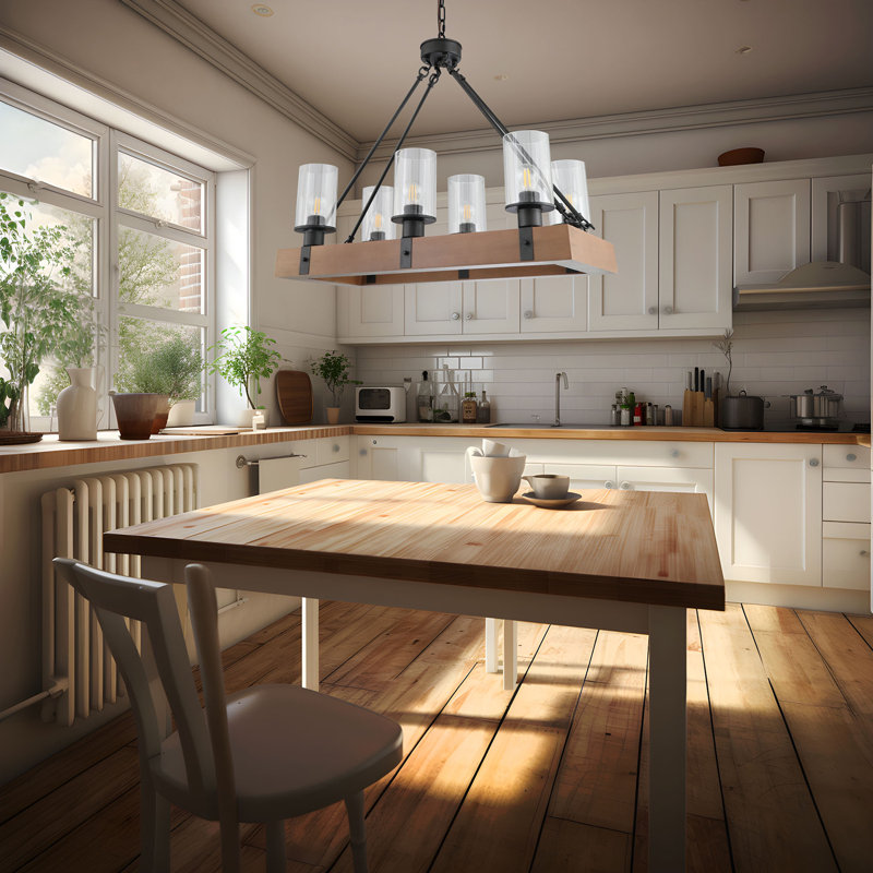 Rhodia 6 - Light Matte Black Kitchen Island Pendant