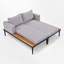 Lit de jour rectangulaire d'extérieur 55,02 po avec coussins-95943466