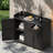 Outdoor Rattan Storage Cabinet, 2-Door Wicker Sideboard, Storage Organizer For Poolside-226380561
