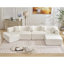 Canapé modulaire en L 140 po, sans assemblage requis, Boucle, canapé modulaire-1824912657