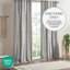 Imani 100% Cotton Printed Boho Single Curtain Panel with Tufted Chenille Stripe and Lining-1549509277-1522508552