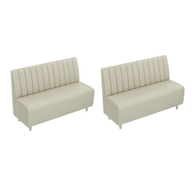 Banc rembourré en similicuir Cafe