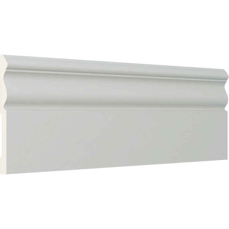 SAMPLE - Endurathane Bradford Baseboard Moulding, 4 3/4"H x 1/2"P x 12"L, Factory Primed