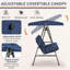 2 Person Porch Swing with Canopy-176511670