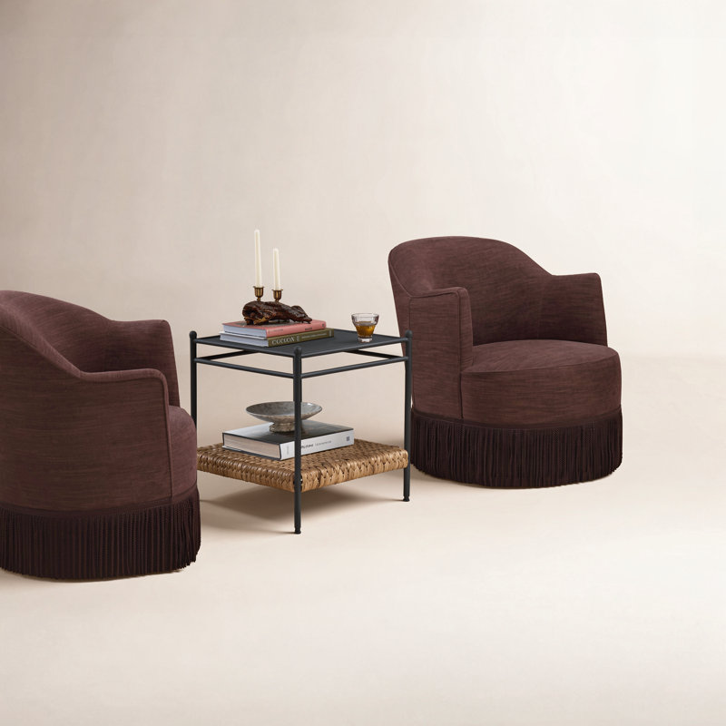 Aurora Fringe Swivel Chair