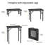Table de camping pliante à hauteur réglable, table de barbecue portable en aluminium avec plateau en filet pour barbecue, pique-nique et activités de plein air