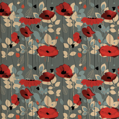 Tissu coquelicot