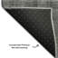 Tapis gris Cerrito AMF548 lavable à la machine de qualité supérieure-104020221