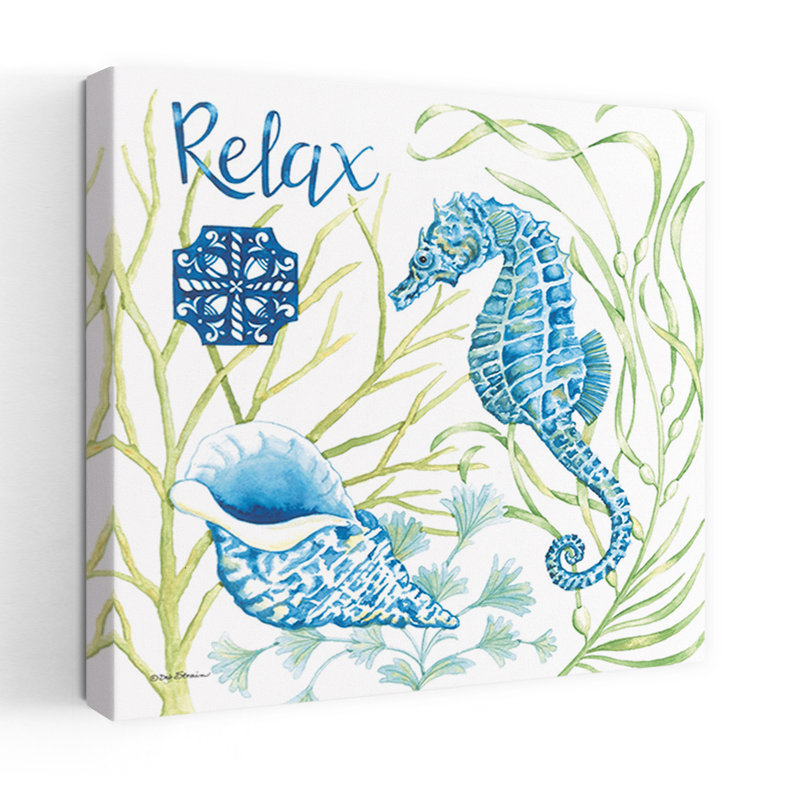 Seaside Relax, art côtier contemporain, H 24 po x l 24 po