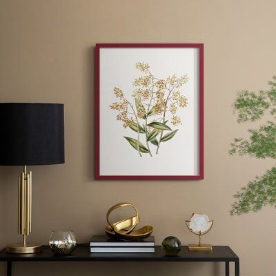 Reproduction florale vintage avec encadrement CECL XXII - bois massif