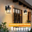 Braaten Satin Black Outdoor Wall Lantern