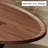 Nesting Oval Coffee Table, Ash Side Table Walnut Wood Coffee Table Set(Set of 2)