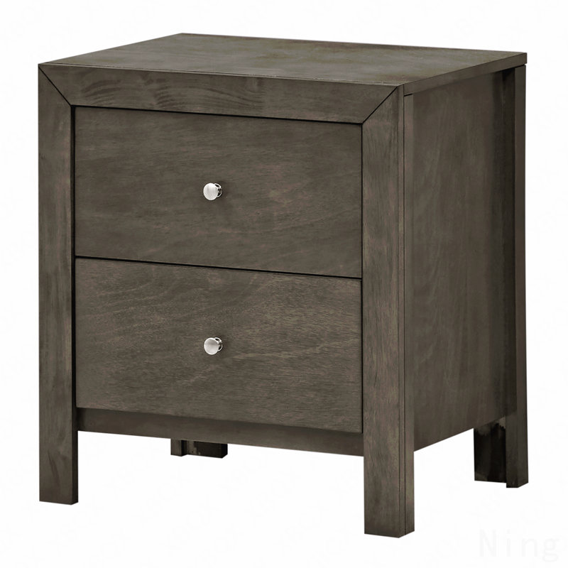 Table de chevet transitionnelle, Gris