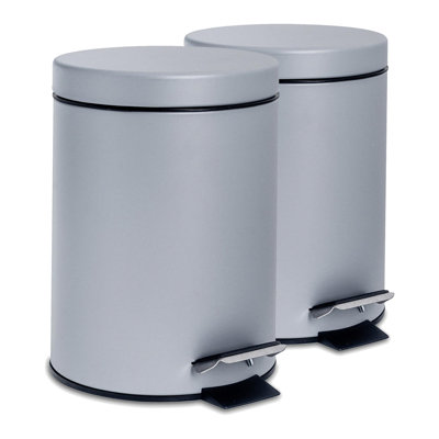 Harbour Housewares - Round Bathroom Pedal Bins