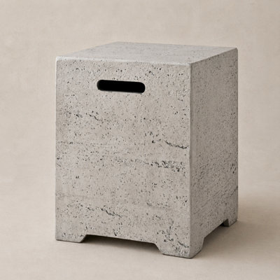Table d'appoint pour l'extérieur avec couvercle de réservoir de propane