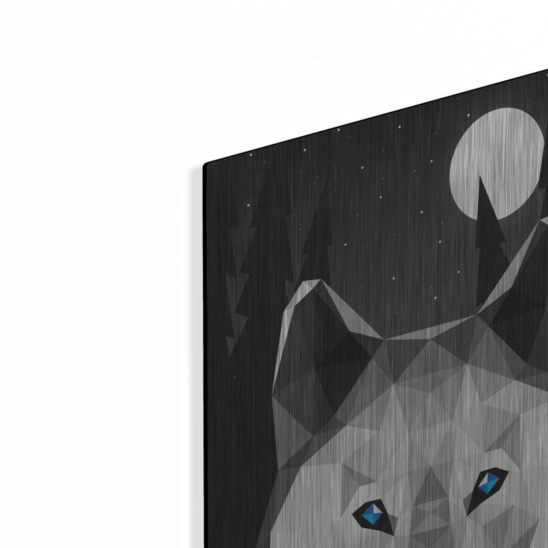 «Tundra Wolf» par Davies Babies, art mural en métal, H 24 po x l 16 po