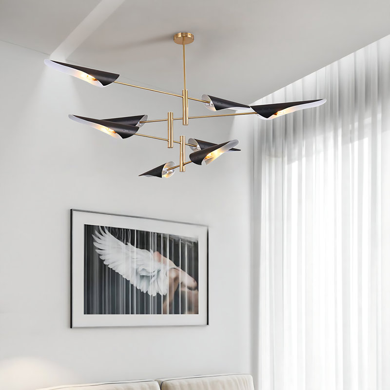 8-Light 39.4" Rotatable Sputnik Sphere Chandelier