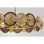 Luminaire suspendu 5 lumières Lincoln en or et bronze vieilli par Breegan Jane