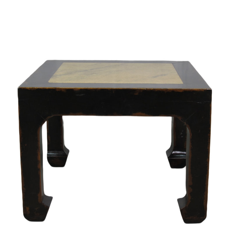 Table de bout Asian Classic, Noir patiné, Brun clair, H 18 po x l 24 po x P 24 po