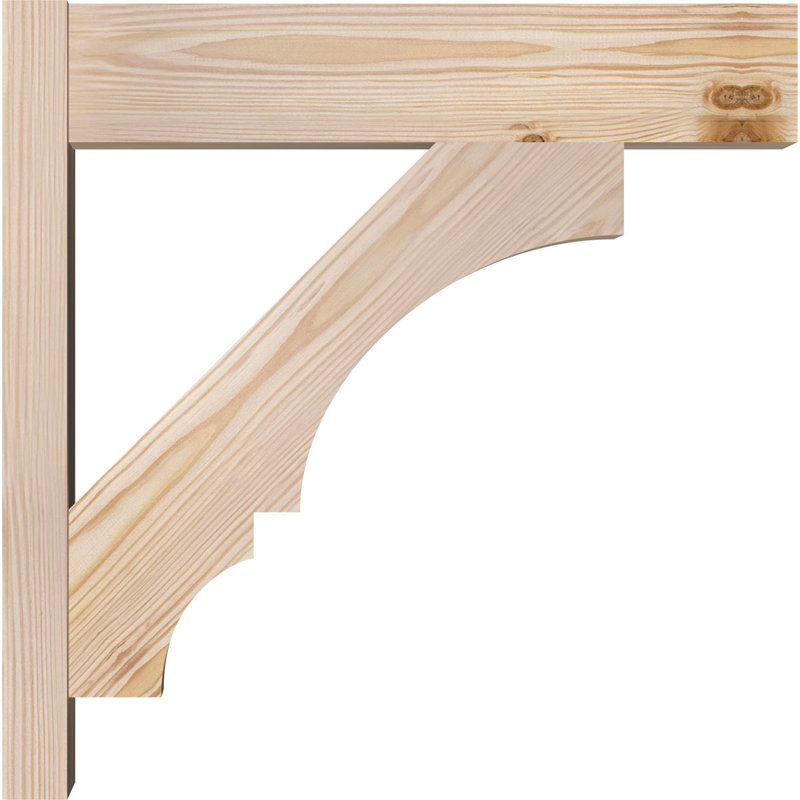 Balboa Block Rustic Wood Outlooker, 20" D x 20" H, 7 1/2" W Western Red Cedar (Smooth)