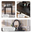 Coiffeuse de chambre à coucher de style français en bois de bouleau noir avec miroir