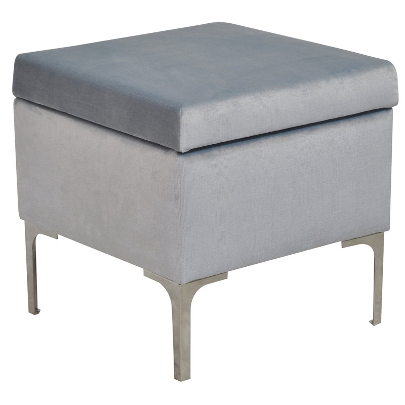 Luxe Accent Stool, Blue
