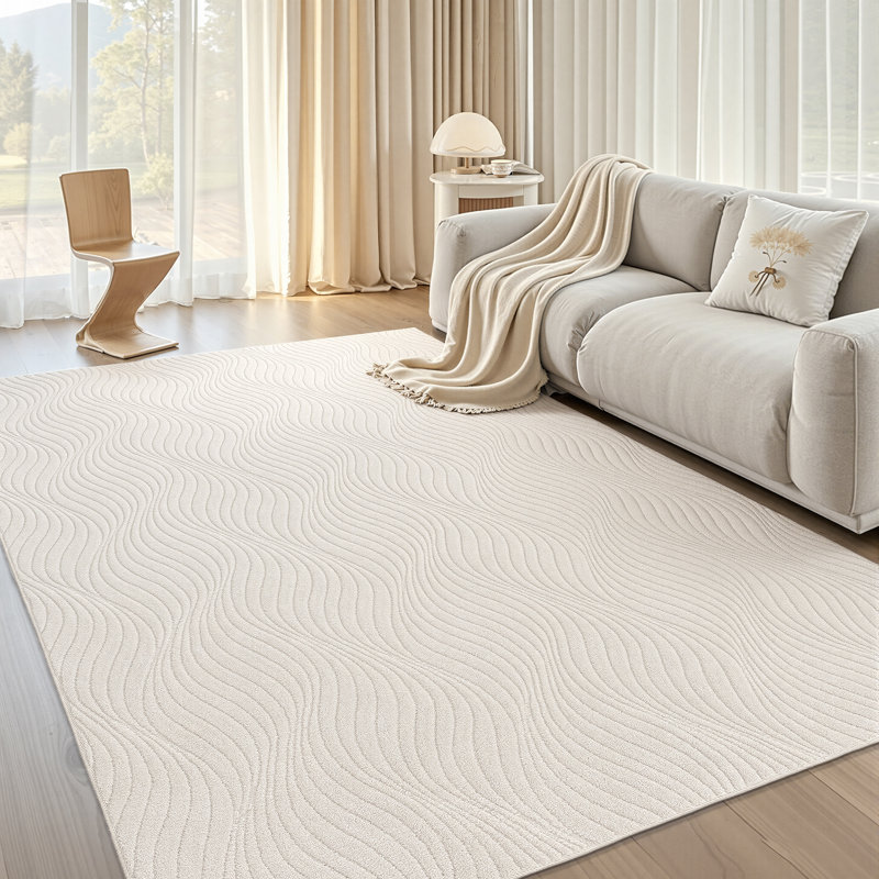  Tapis doux et lavable Wavy Line, Rectangle 5 pi x 7 pi