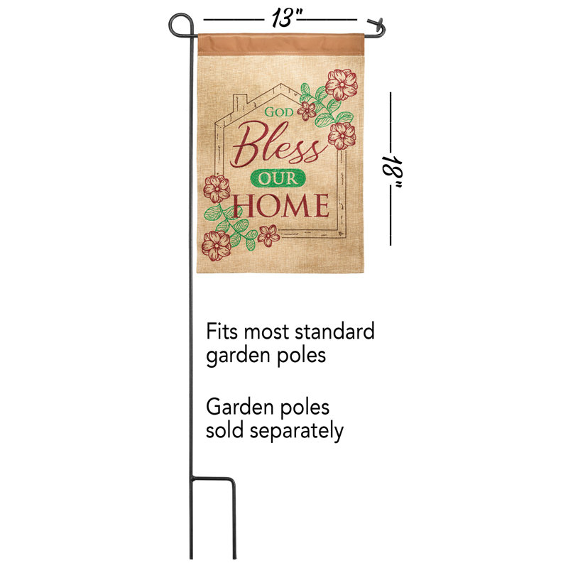 Drapeau de jardin en polyester/mélange de polyester à 2 côtés 18 x 13