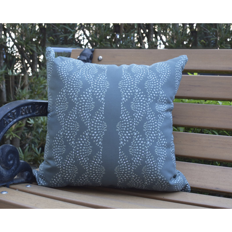 Fickle Florals Dotted Outdoor Square Pillow Cover & Insert, 20" x 20", Green
