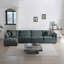 Canapé modulaire modulaire pour le salon, canapé en U convertible 5 places avec 1 repose-pieds chenille-962137635
