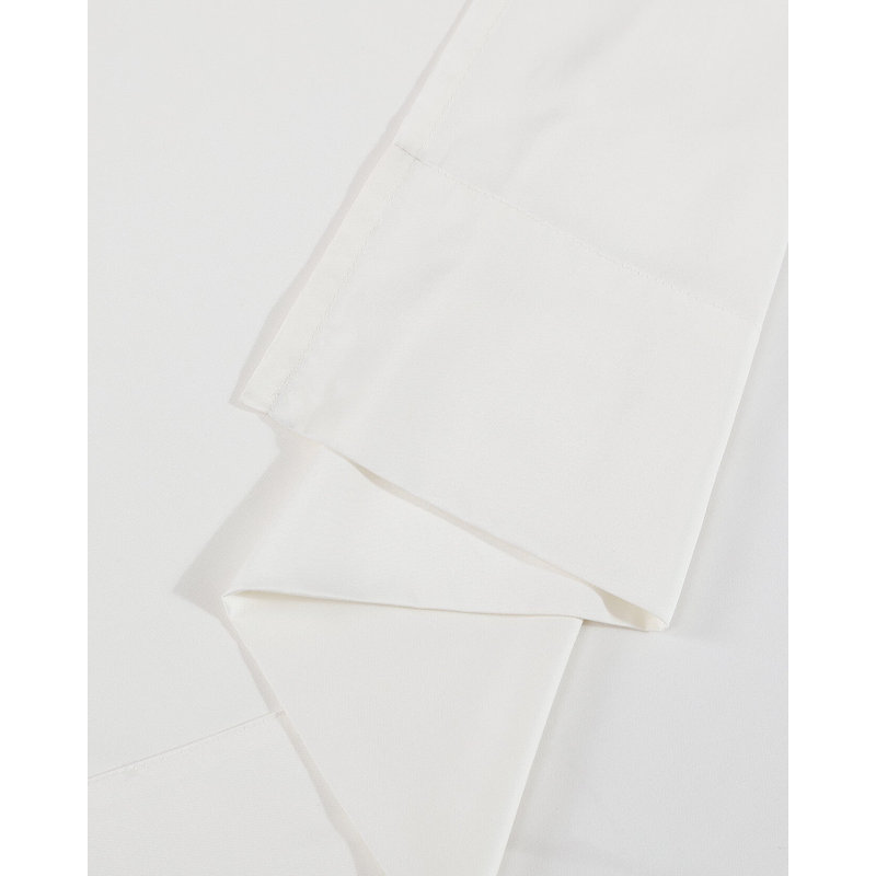 Natural Premium Bamboo Machine Woven Flat Sheet, Off White, Full / QueenFlat Sheet