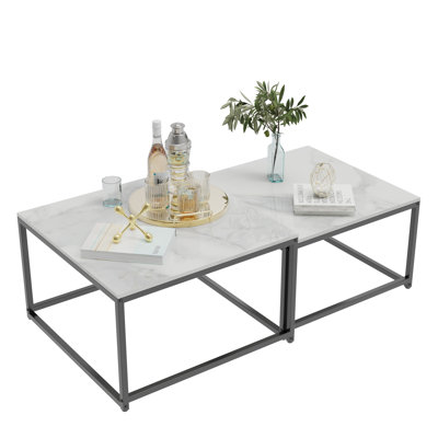 Stone Top Nesting Coffee Table