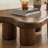 48.4Inch Cloud Shape Brown Four Leg Coffee Table, Solid Wood Coffee Table For Livingroom-1546525285-1546525286