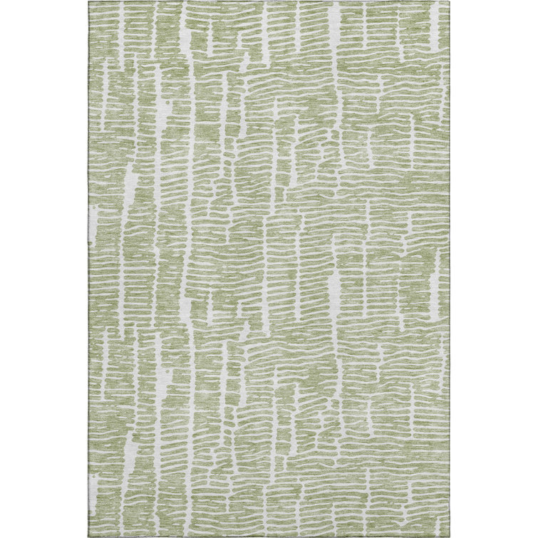 Premium Machine Washable Prisco Aloe Rug