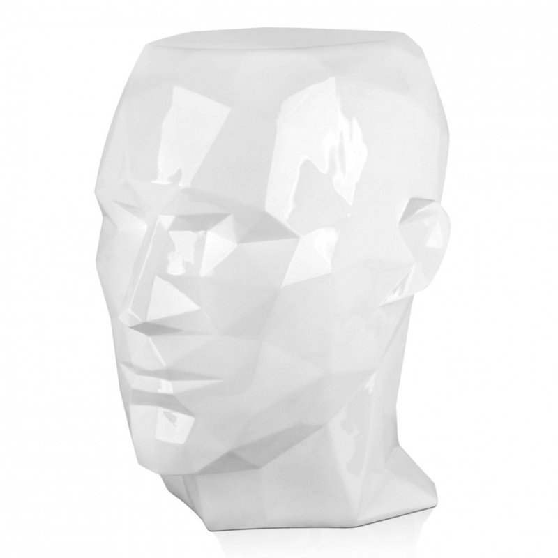 Adetoyosi People Bust, White, 61cm H x 58cm W x 50cm D