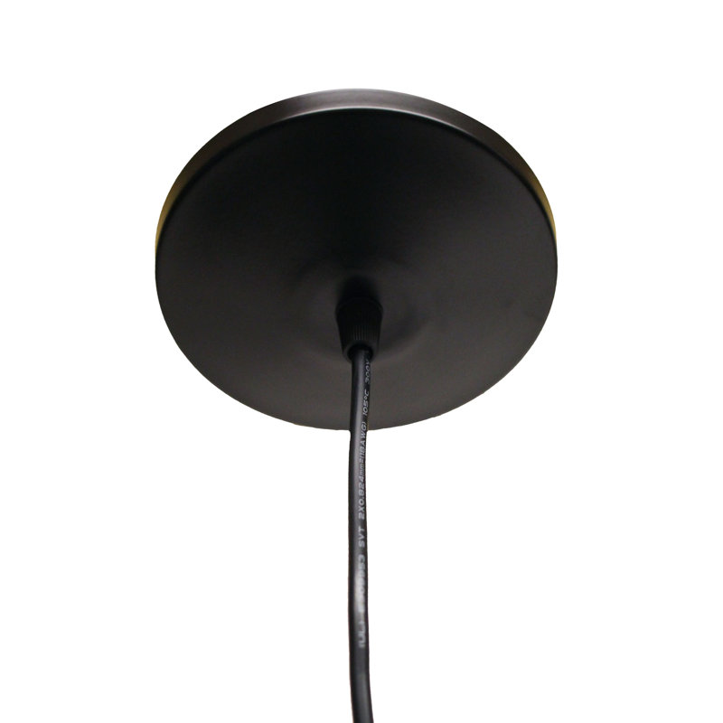 Luminaire suspendu en tissu satiné noir et tissu pour 3 lumières avec cordon en tissu pour l'éclairage domestique