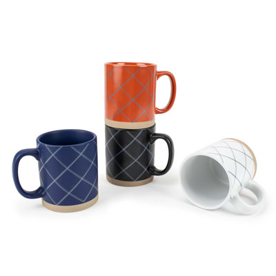 Tasse 4 pièces en céramique à couleurs crues assorties Le prix est par tasse