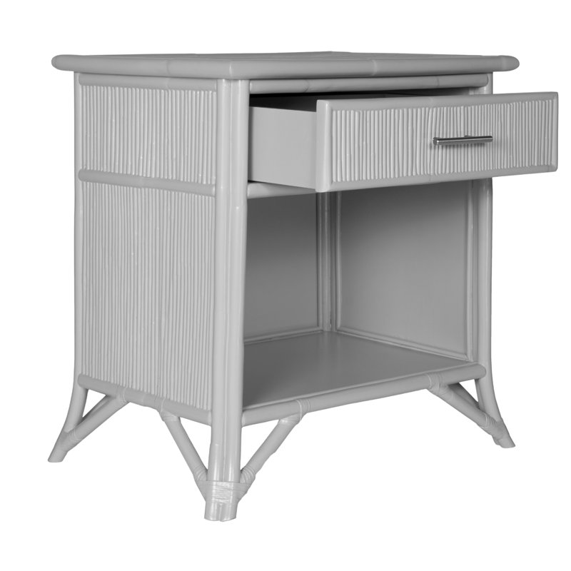 Table de chevet 1 tiroir, Gris clair
