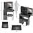 29.2" Small Size Drawer Desktop Vanity Table + Cushioned Stool, 2 AC+2 USB Power Station, Hair Dryer Bracket, Extra Large Touch Control Sliding LED Mirror, 3-Color Switching, EPA, GCC, UL Certificate-2009472877