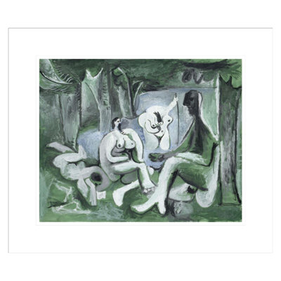 «Le déjeuner sur l'herbe d'après Manet» par Pablo Picasso, impression giclée encadrée