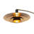 Rancho Mirage 87" Premium 3-Light Arc Floor Lamp, Dimmable, Mid-Century Modern, Weathered Brass, Matte Black Tiered Shades with Gold-Leaf Interiors, Black Marble Base, LED Compatible-121466841