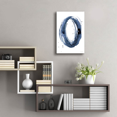 Wrought Studio™ 'Bold Blue 3 Dark' by Mercedes Lopez Charro Acrylic Glass Wall Art