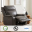 Fauteuil inclinable électrique Jasper 37 po en cuir, double position, avec appui-tête réglable et port USB - Anthracite-458035311