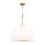 Luminaire suspendu cylindrique en tissu 6 lumières